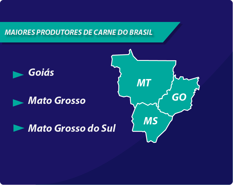 Regiões com maior produção de carne no país